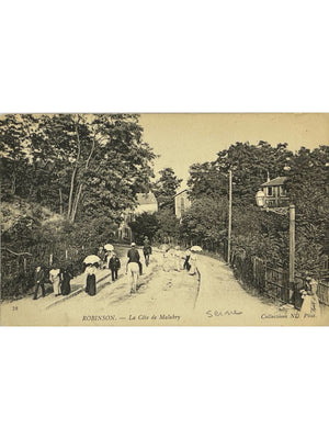Robinson – La Côte de Malabry, promenade animée – CPA ancienne
