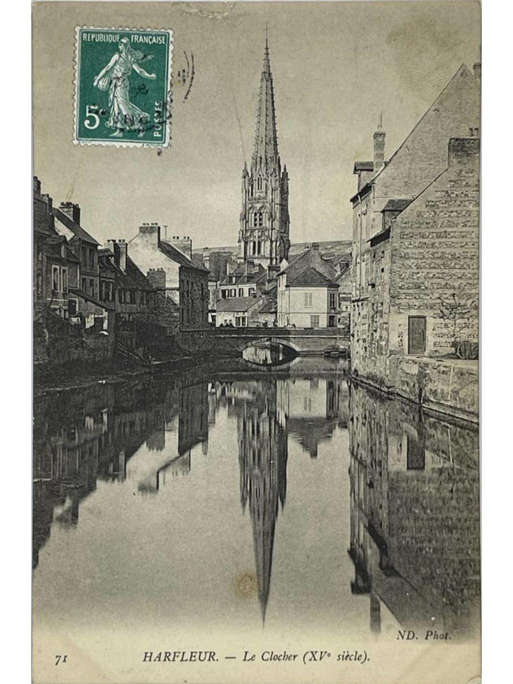 Recto de la carte postale