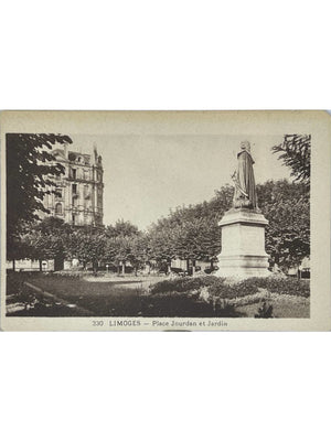 Limoges – Place Jourdan, jardin et monument – CPA n°330
