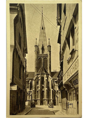 Dijon – Abside de Notre-Dame et rue Babeuf – CPA Yvon n°32