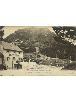 Ceyssat (63) – Le puy de Dôme vu du col, hôtel et automobile – CPA n° 4