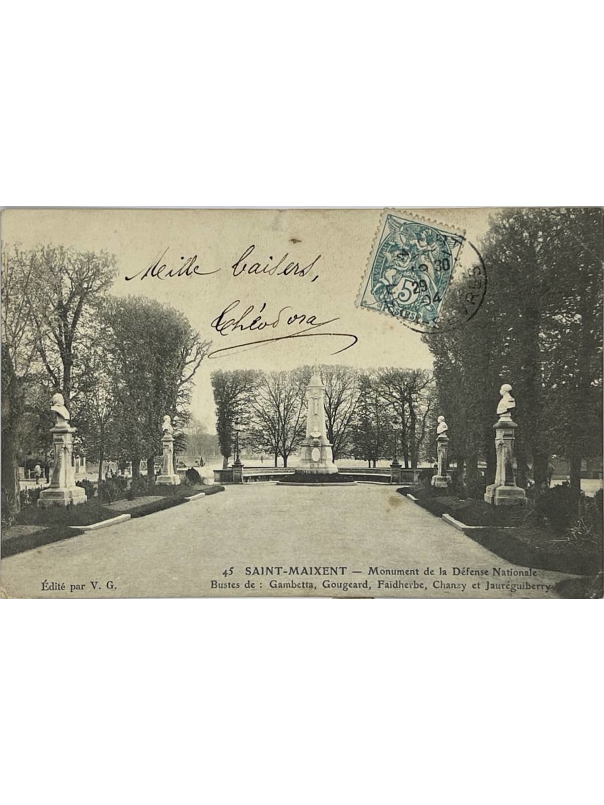 Recto de la carte postale