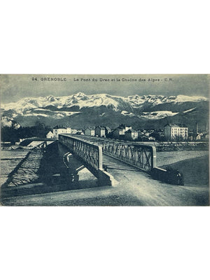 Grenoble – Le pont du Drac et la chaîne des Alpes – CPA ancienne n° 94