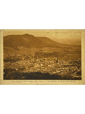 Saint-Dié-des-Vosges – Vue générale et Roches Saint-Martin – CPA 1931