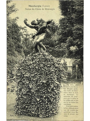 Montargis (Loiret) – Statue du Chien de Montargis – CPA 1908