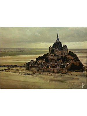 Le Mont-Saint-Michel – Pèlerinage vers le Mont – Vue aérienne – CPSM JOS V.302