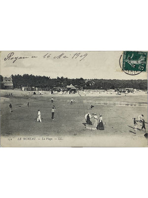 Le Bureau à Saint-Palais-sur-Mer – La plage animée – CPA LL n°152