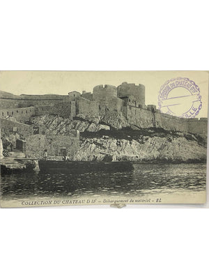 Marseille – Château d'If, débarquement du matériel – CPA ancienne
