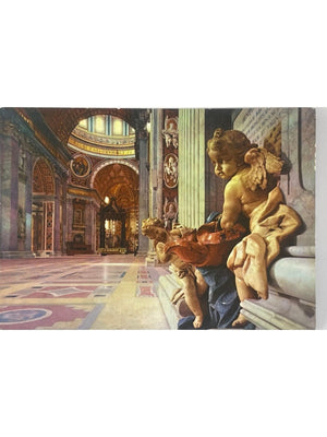 Vatican – Basilique Saint-Pierre, bénitier du Bernin – CPSM