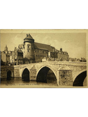 Laval – Le Pont Vieux et le château – CPA n° 124
