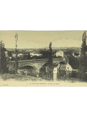 Saint-Paul-Cap-de-Joux – Le pont sur l'Agout – CPA H. Maurel n° 8