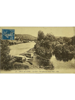 CPA Arcy-sur-Cure – La Cure, vue prise du Grand Pont – n° 40