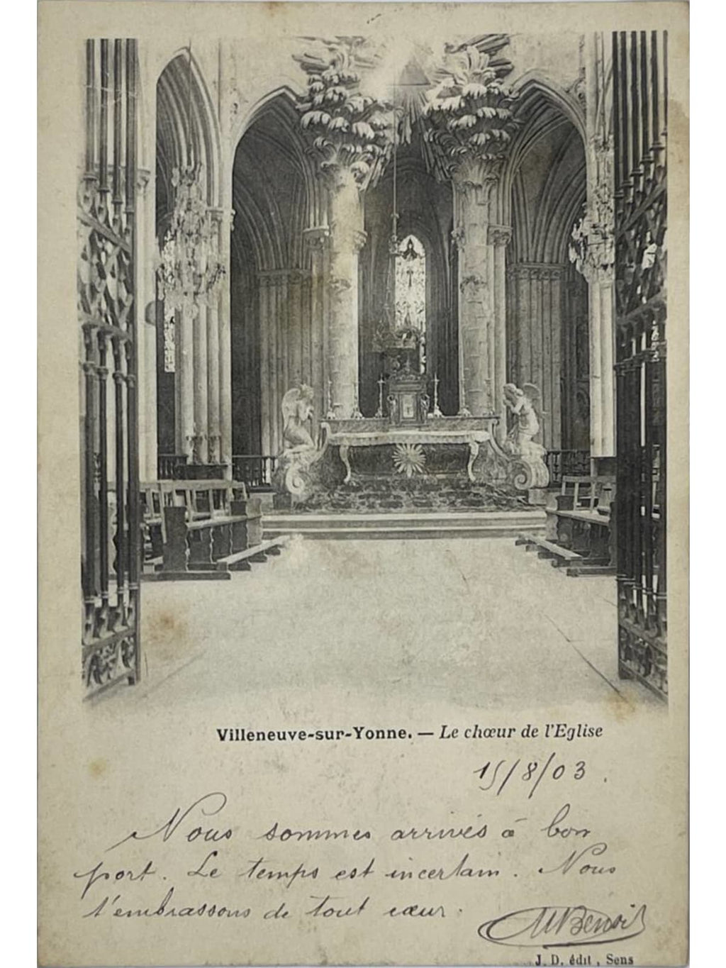 Recto de la carte postale