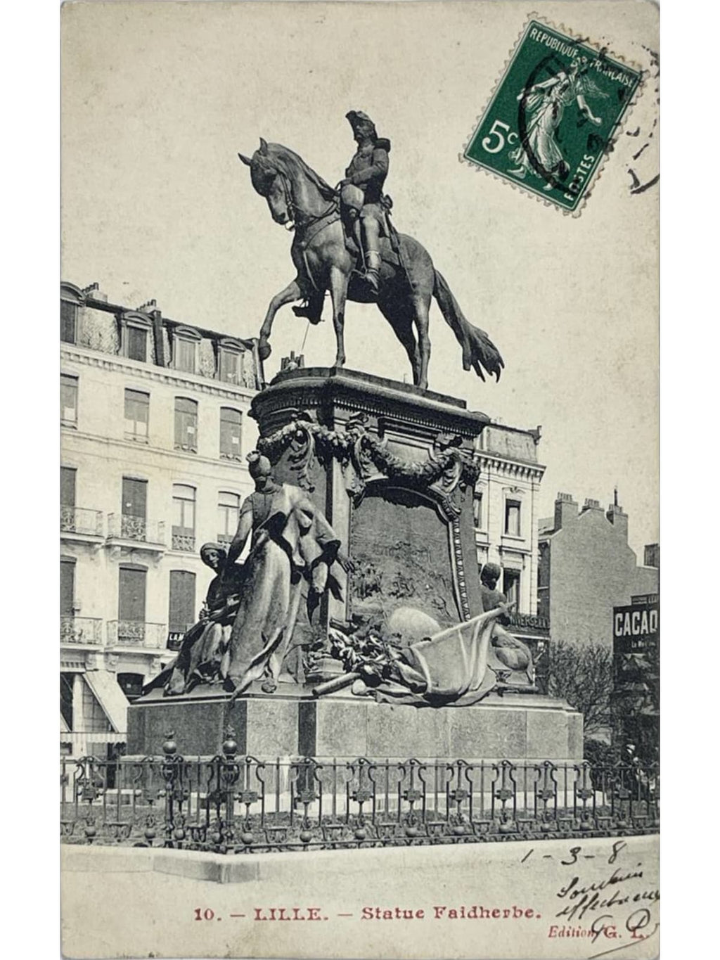 Recto de la carte postale