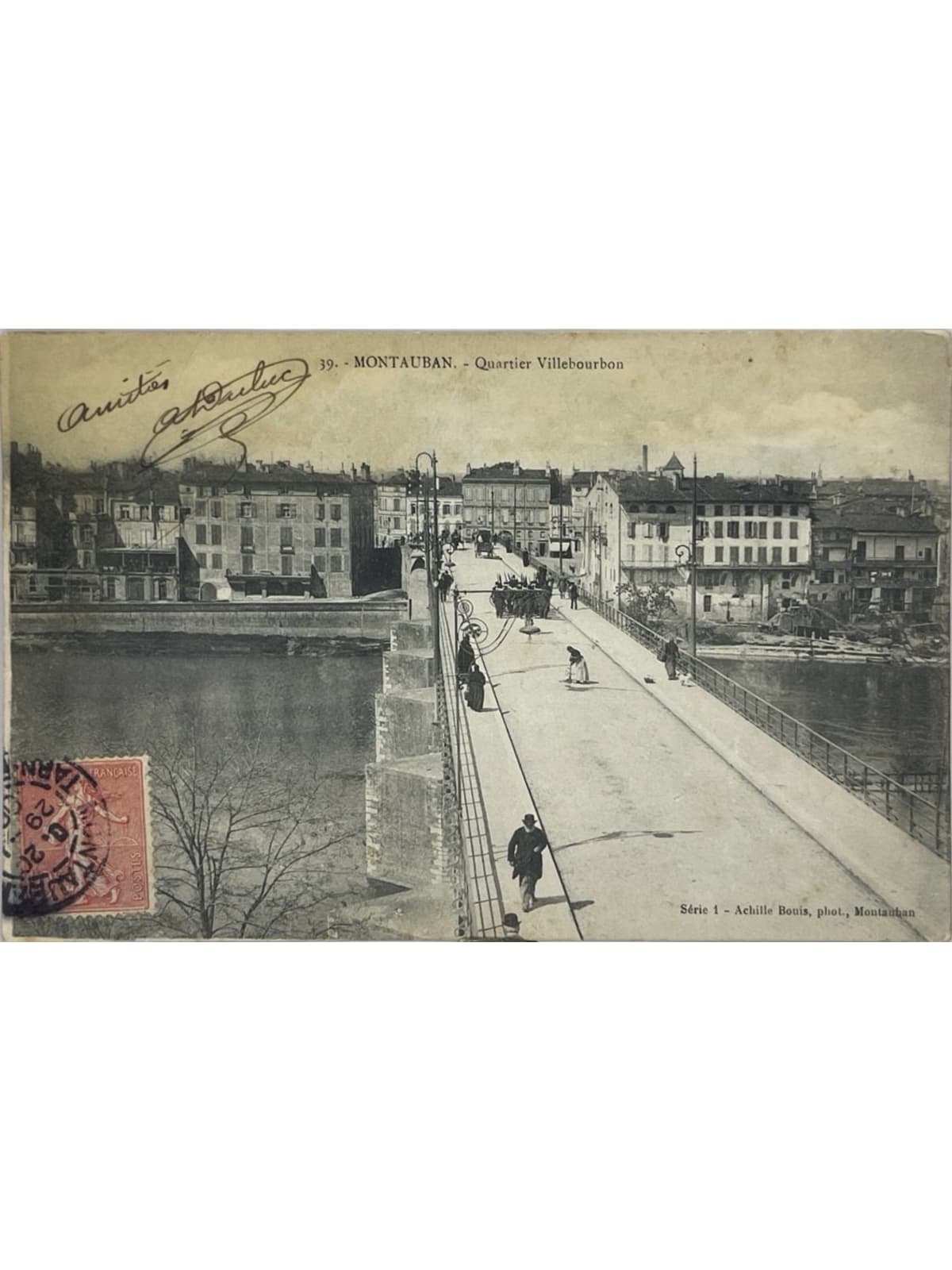 Recto de la carte postale