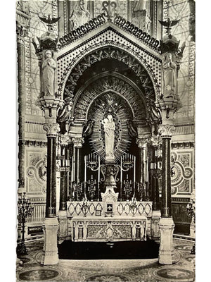 Lyon – Basilique Notre-Dame de Fourvière, maître-autel – CPSM 1964