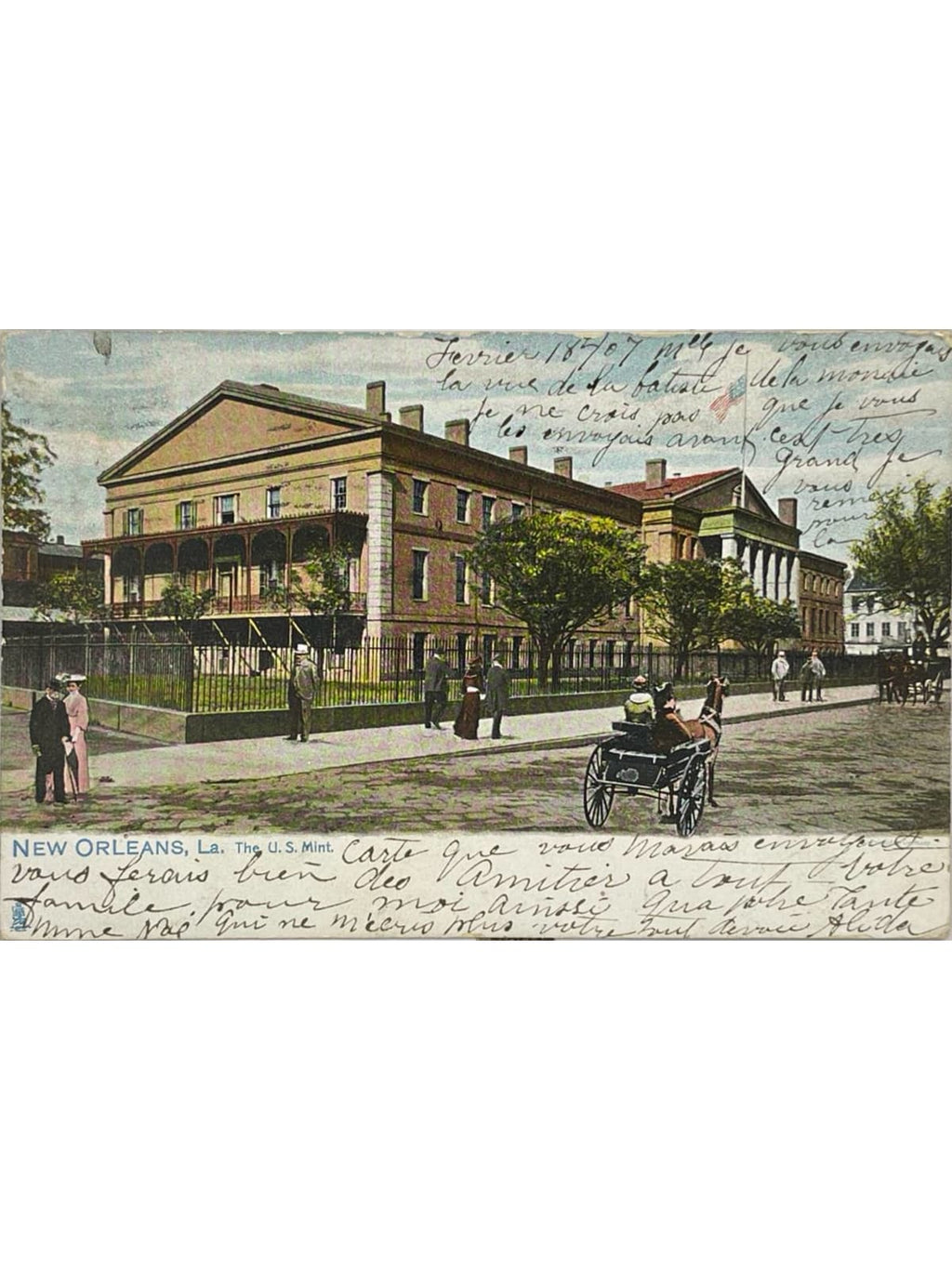 Recto de la carte postale