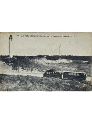 Le Touquet-Paris-Plage – Les phares et le tramway – LL n°22 – CPA