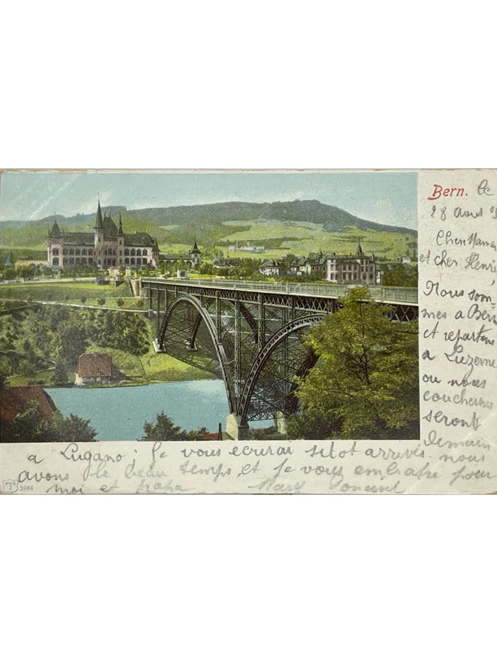 Recto de la carte postale