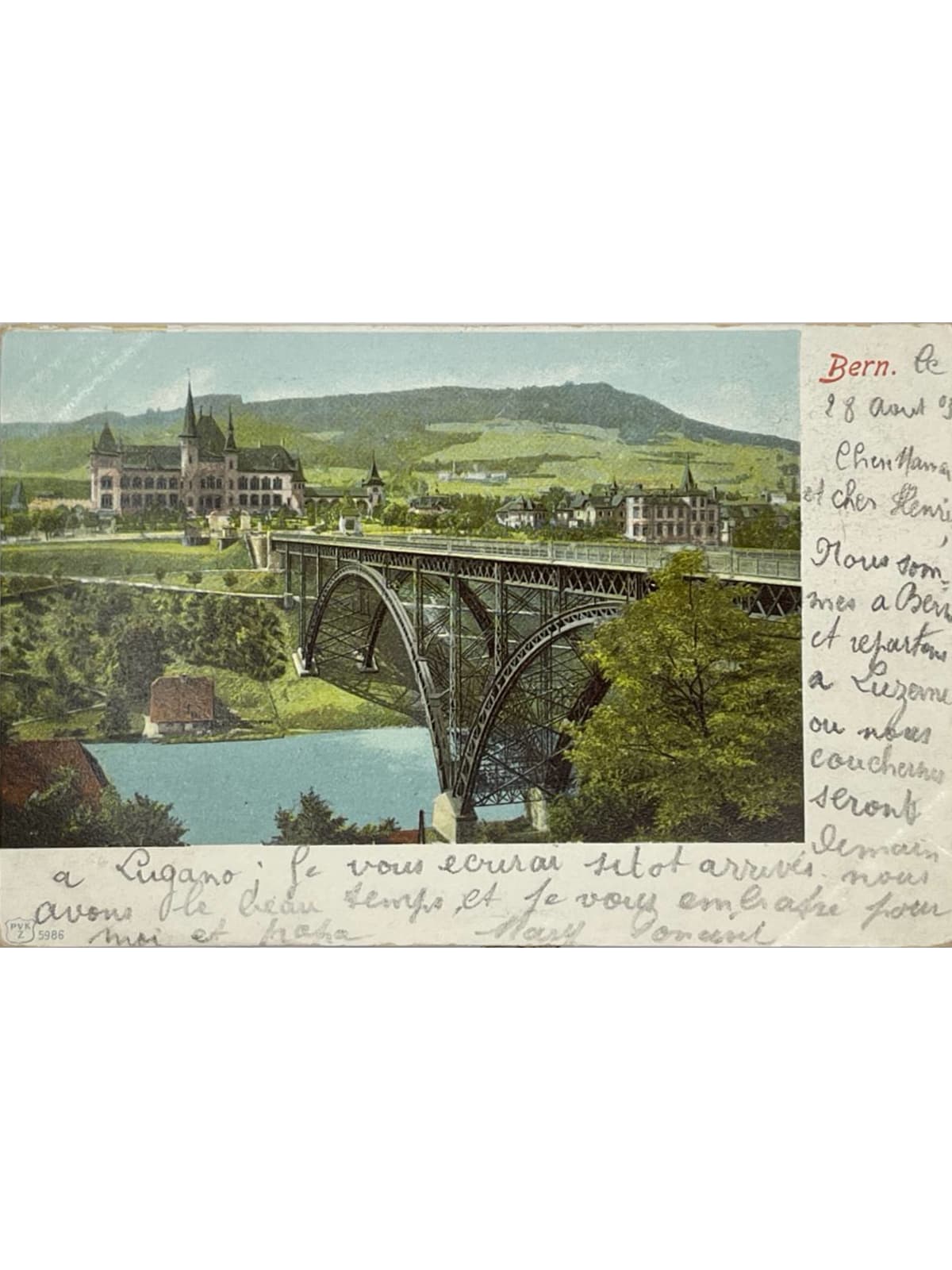 Recto de la carte postale