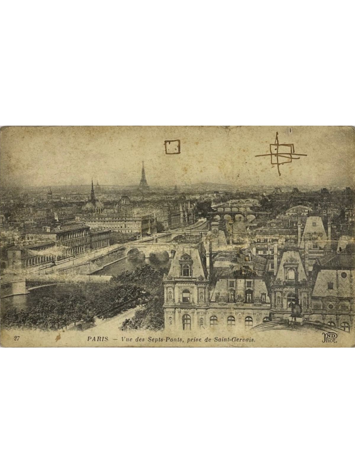 Recto de la carte postale