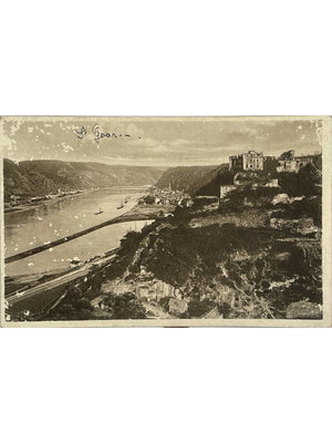 Sankt Goar – Ruines du château de Rheinfels et vallée du Rhin – CPA 1919