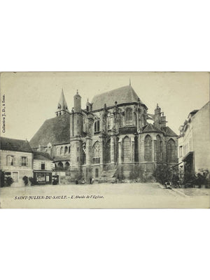 Saint-Julien-du-Sault – Abside de l'église Saint-Pierre – CPA ancienne