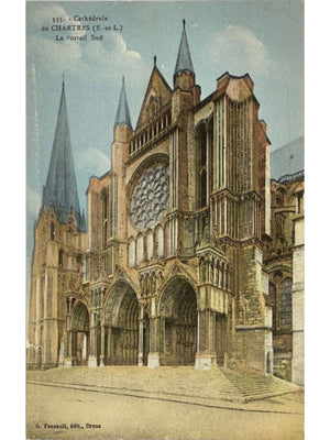 Chartres – Cathédrale Notre-Dame, portail sud – CPA n° 535