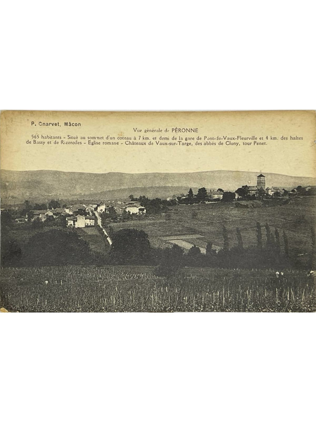 Recto de la carte postale