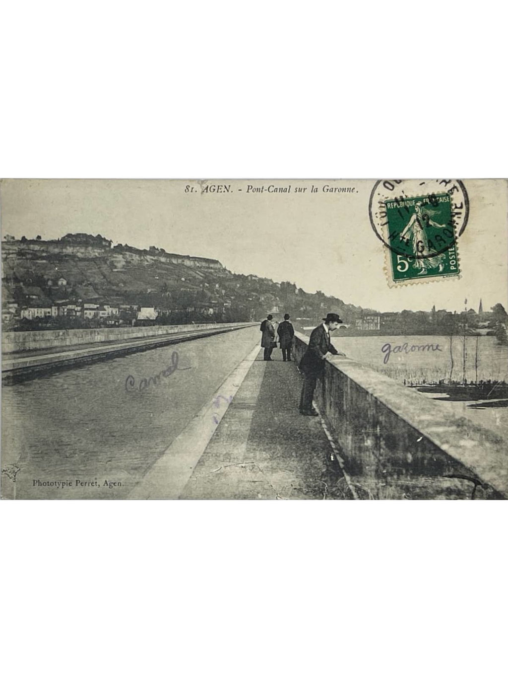 Recto de la carte postale