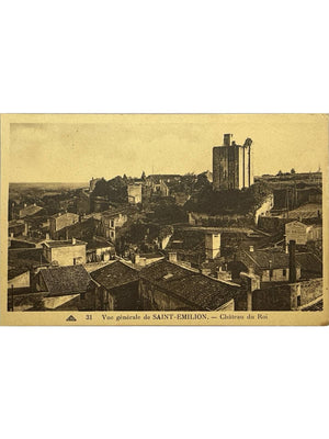 Saint-Émilion – Vue générale et Château du Roi – CPA n°31