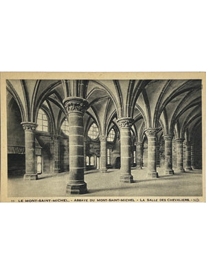 Le Mont-Saint-Michel – Abbaye, salle des Chevaliers – CPA n° 11