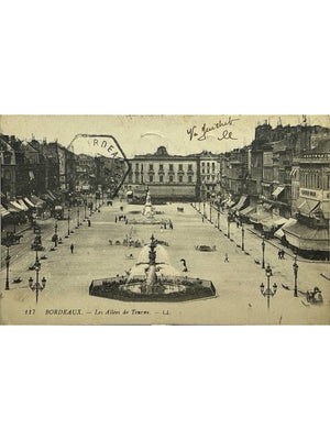 Bordeaux – Les Allées de Tourny et la fontaine – CPA LL n°117