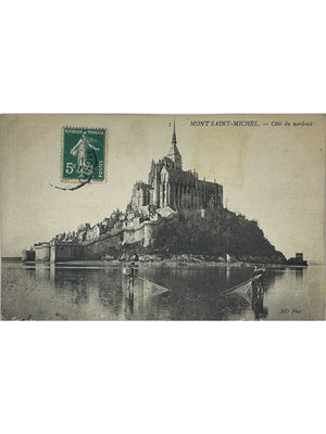 Le Mont-Saint-Michel – Vue du côté nord-est et pêcheurs – CPA N.D. Phot. n° 3