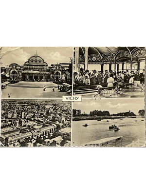 Vichy – Grand Casino, Source Chomel et canotage sur l’Allier – CPSM multivue