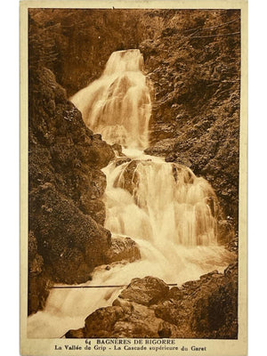 Bagnères-de-Bigorre – Vallée de Gripp, cascade supérieure du Garet – CPA
