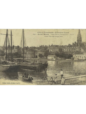 Saint-Malo – Avant-port et Grande Porte – CPA Éditions Guérin n° 289h