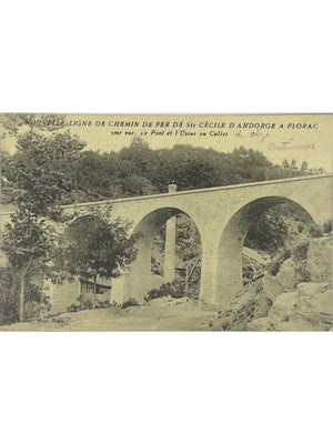 Le Collet-de-Dèze – Pont et usine, ligne Sainte-Cécile-d'Andorge à Florac – CPA