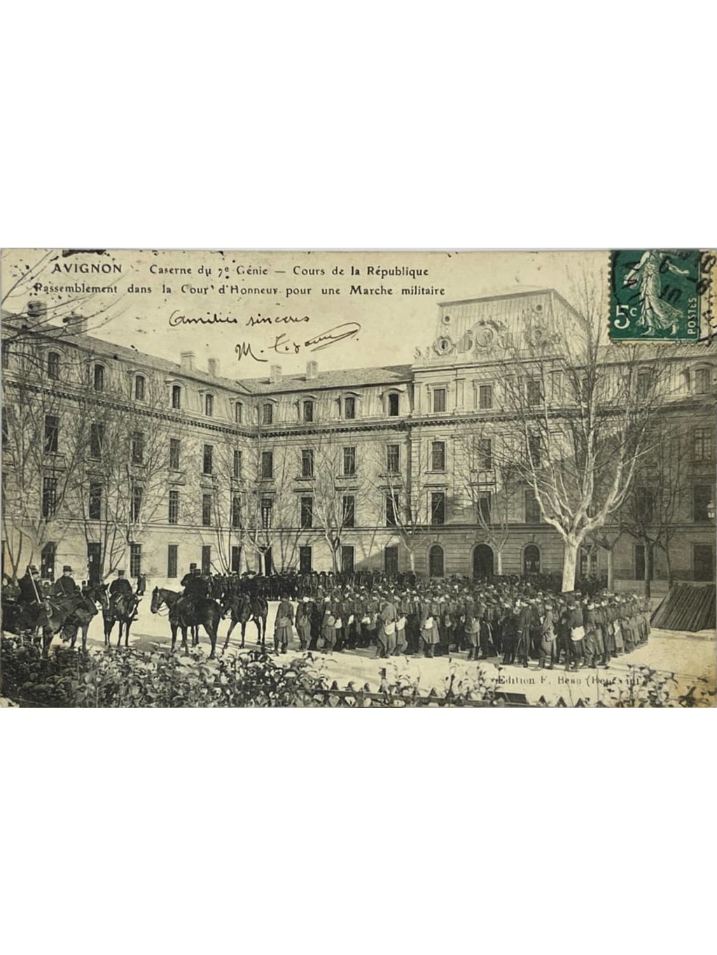 Recto de la carte postale