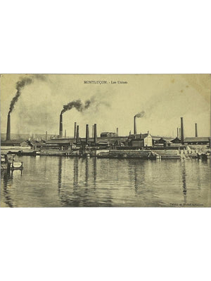 Montluçon (Allier) – Les Usines au bord de l'eau – CPA ancienne