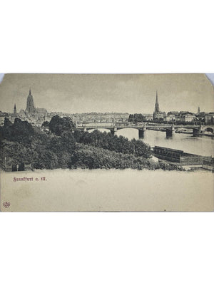 Francfort-sur-le-Main – Panorama du Main et ponts – CPA ancienne