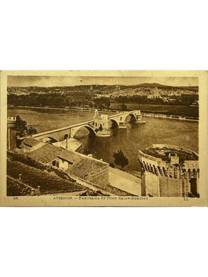 Avignon (84) – Panorama et pont Saint-Bénézet – CPA n° 36 LL