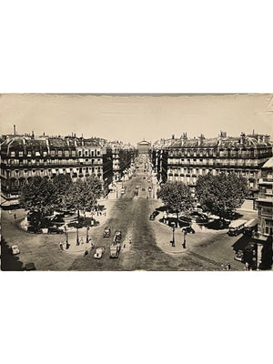 Carte postale – Paris – Place du Théâtre-Français et avenue de l'Opéra – Carte photo ancienne