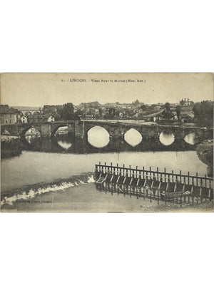 Limoges – Vieux pont Saint-Martial sur la Vienne – CPA ancienne n° 61