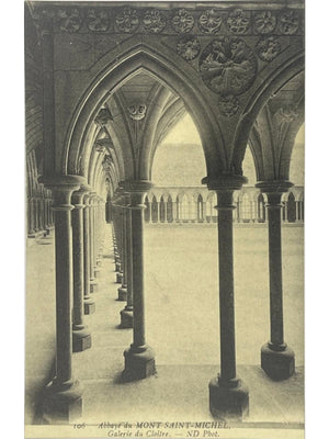 Le Mont-Saint-Michel – Abbaye, galerie du cloître – CPA N.D. Phot. n°706
