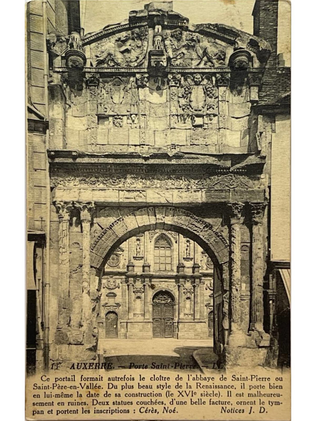 Recto de la carte postale