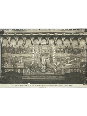 Lyon – Basilique Notre-Dame de Fourvière, mosaïque du Vœu de Louis XIII – CPA