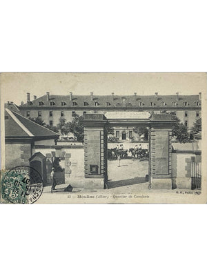 Moulins – Quartier Villars, quartier de cavalerie et cavaliers – CPA n° 33