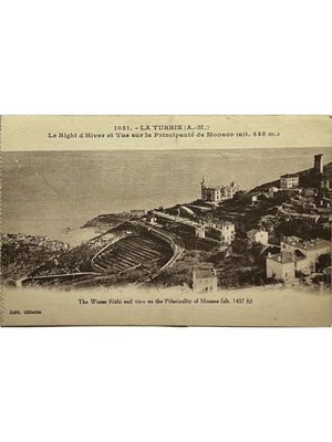 La Turbie – Le Righi d'Hiver et vue sur Monaco – CPA Gilletta n° 1081
