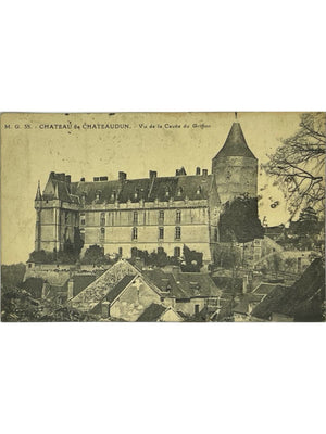Châteaudun (28) – Château vu de la Cavée du Griffon – CPA n°35